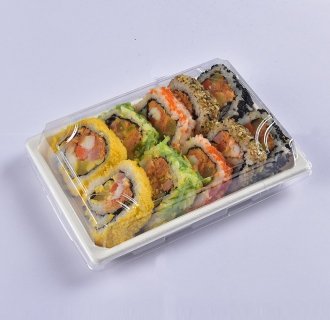 Easy Green Disposable Paper Sushi Roll Burrito Takeaway Packaging Container Box For Sushi With Lid MX-BGS002